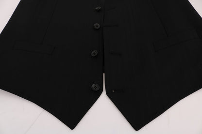 Dolce &amp; Gabbana élégant gilet en laine mélangée à rayures