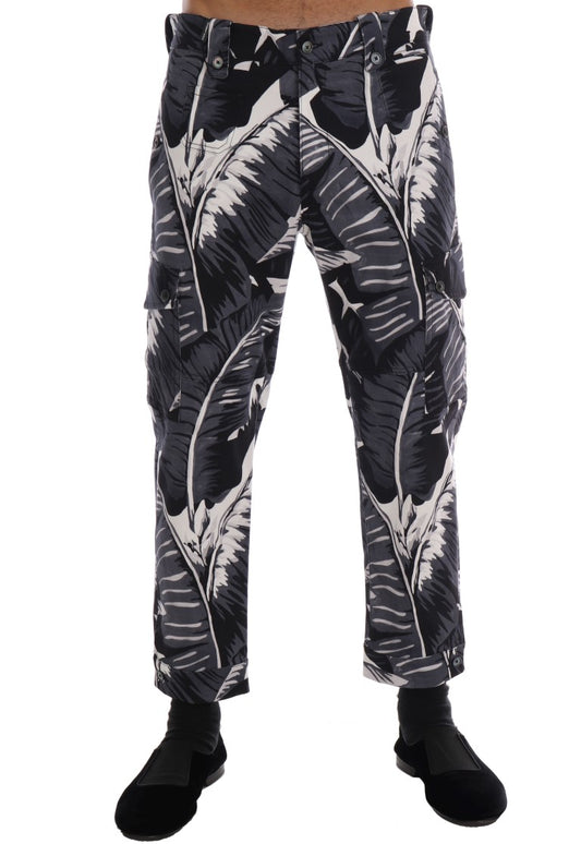 Pantalon capri décontracté élégant Dolce &amp; Gabbana à imprimé feuille de bananier
