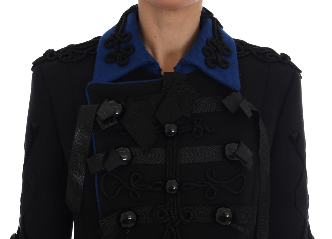 Veste trench courte noire et bleue chic Dolce &amp; Gabbana