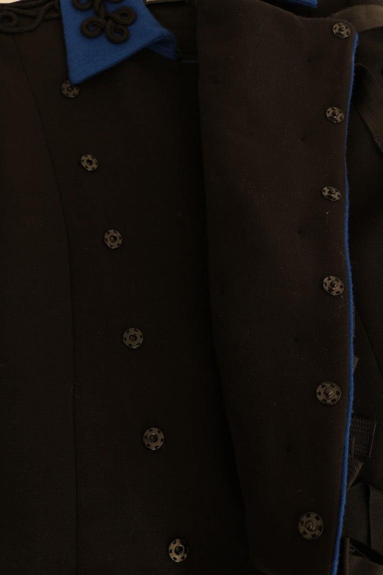 Veste trench courte noire et bleue chic Dolce &amp; Gabbana