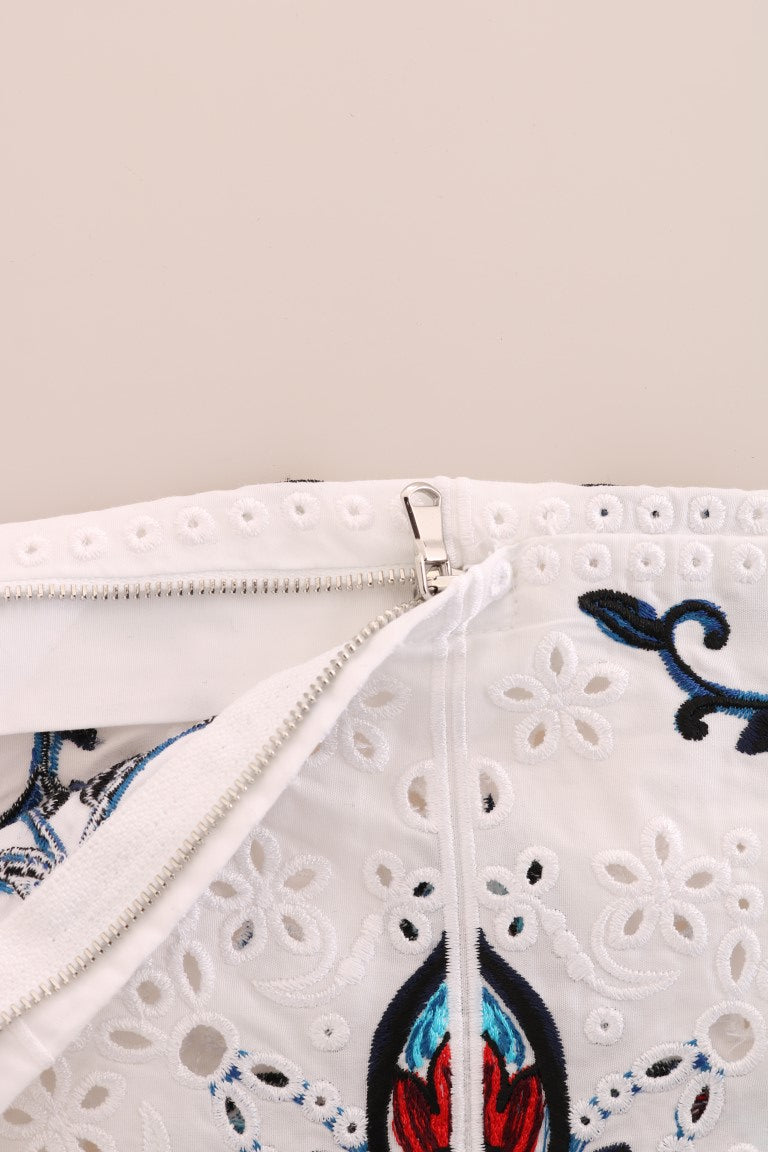 Dolce & Gabbana Mulicolor Majolica Cutout Capri Pants by Dolce & Gabbana