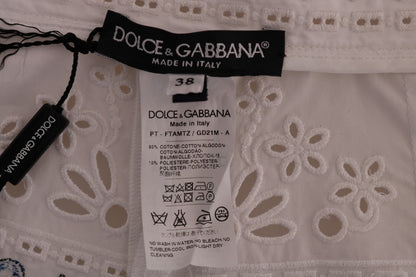 Dolce & Gabbana Mulicolor Majolica Cutout Capri Pants by Dolce & Gabbana