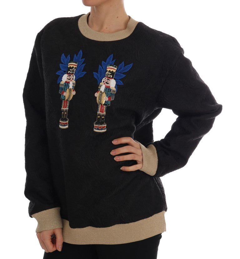 Pull en brocart noir à paillettes Dolce &amp; Gabbana Enchanted