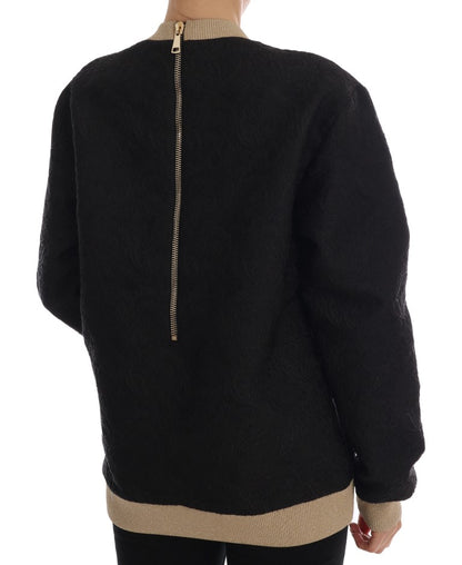 Pull en brocart noir à paillettes Dolce &amp; Gabbana Enchanted