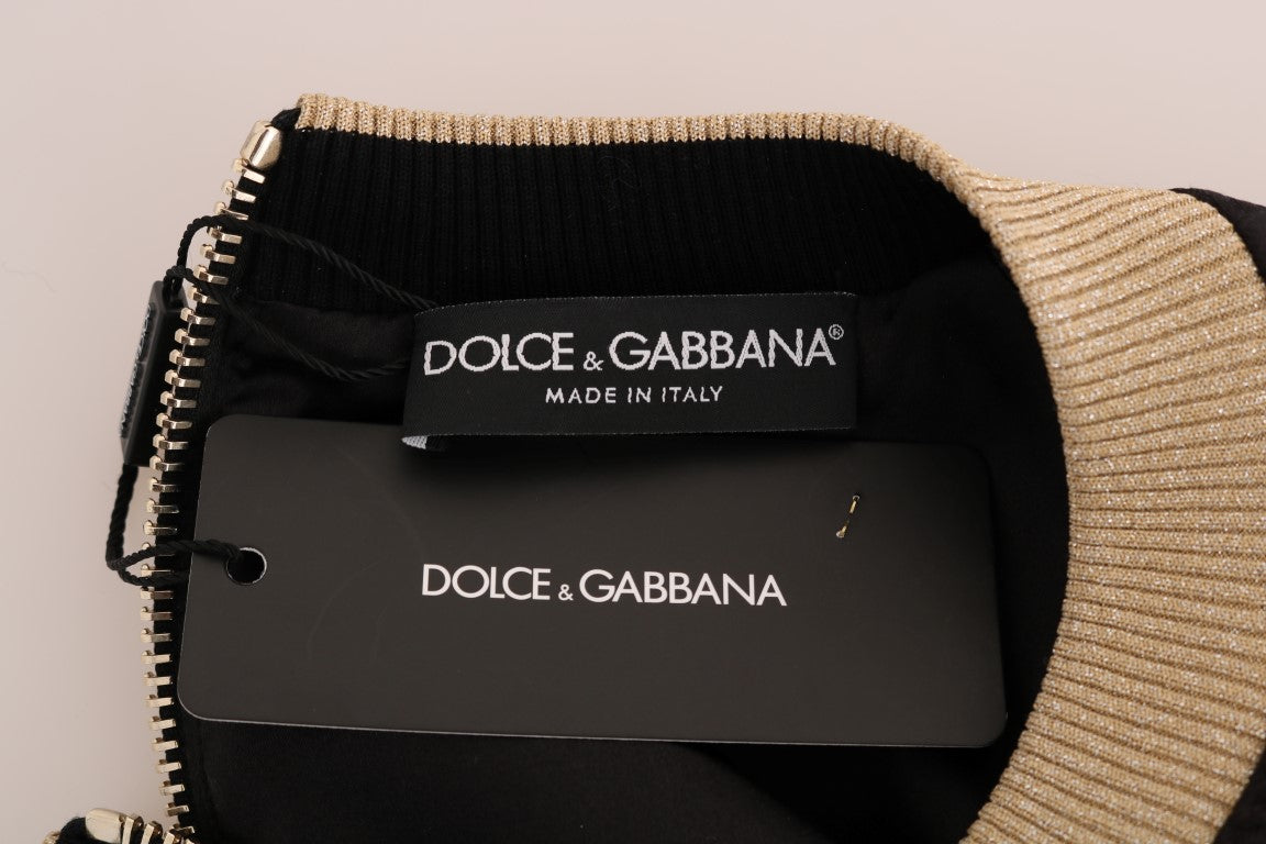 Pull en brocart noir à paillettes Dolce &amp; Gabbana Enchanted