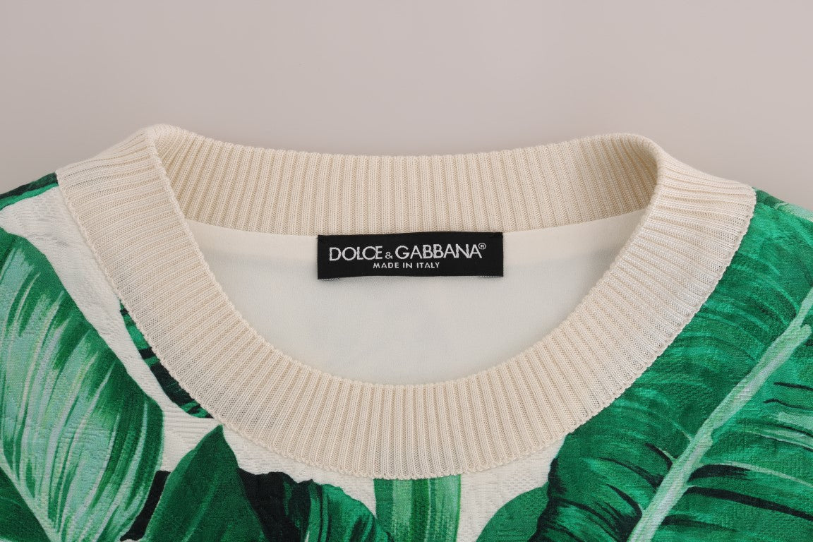 Dolce &amp; Gabbana Pineapple Banana Sequins Crewneck Sweater