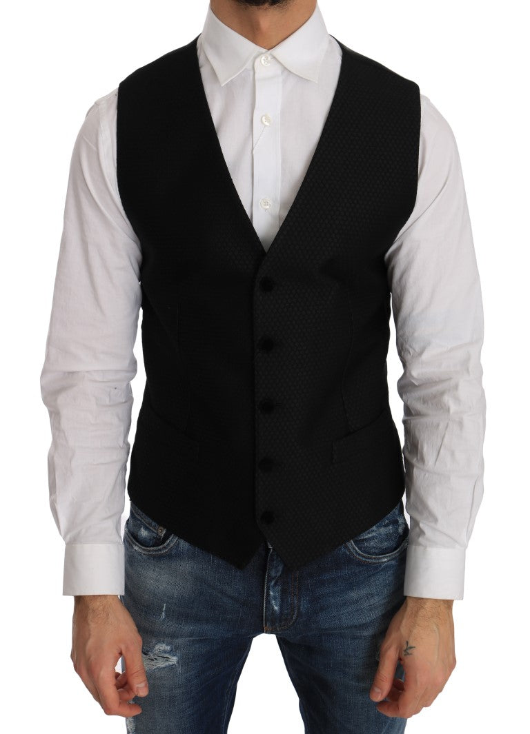 Dolce &amp; Gabbana Black Polka Dot Pattern Cardigan