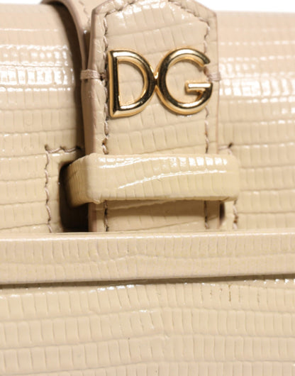 Sac à bandoulière Ingrid en cuir beige Dolce &amp; Gabbana