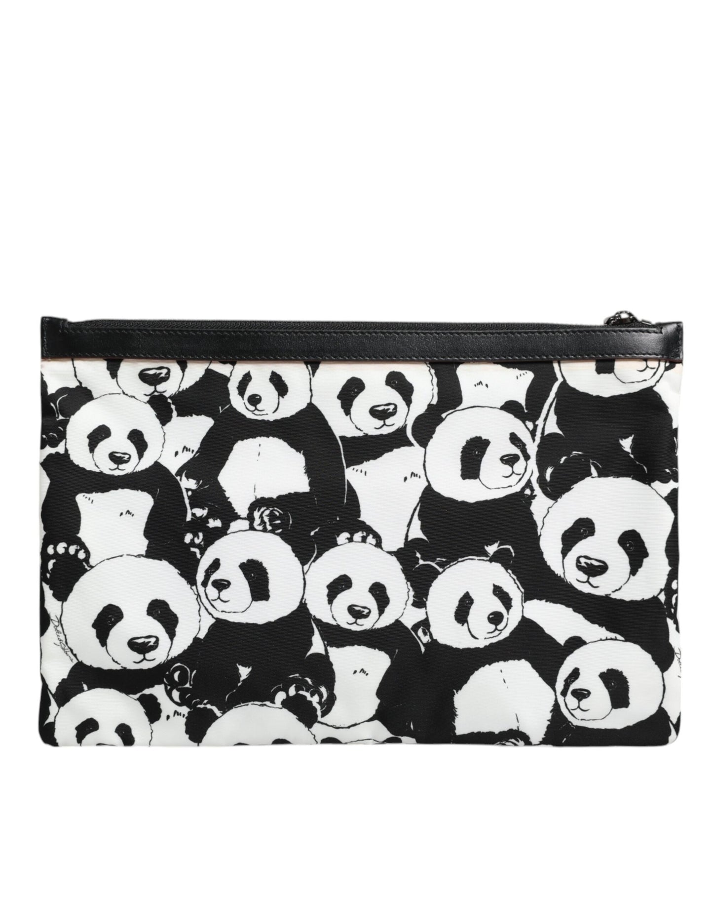 Pochette Dolce &amp; Gabbana à motif panda noir et blanc