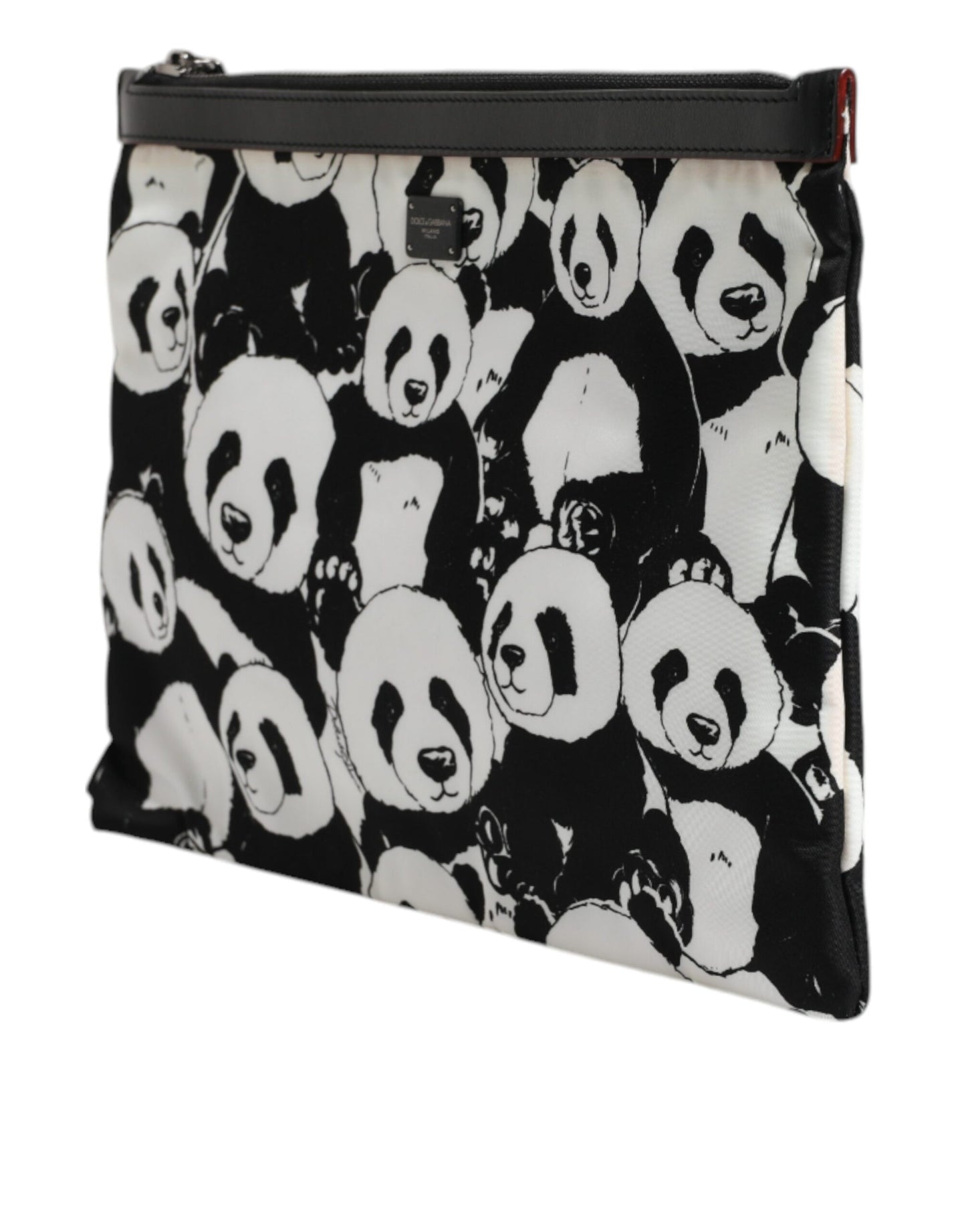 Pochette Dolce &amp; Gabbana à motif panda noir et blanc