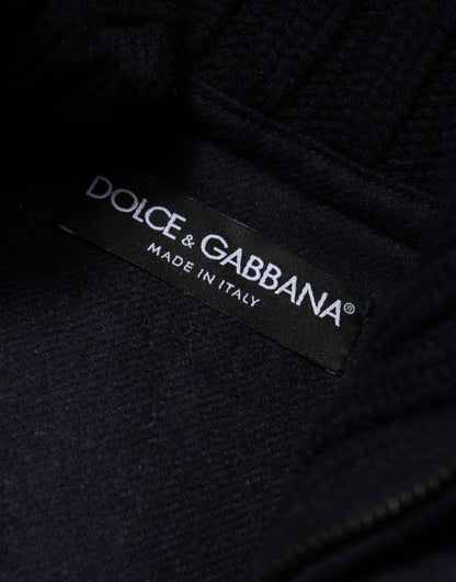 Dolce & Gabbana Black Nylon Hooded Puffer Men Coat Jacket by Dolce & Gabbana