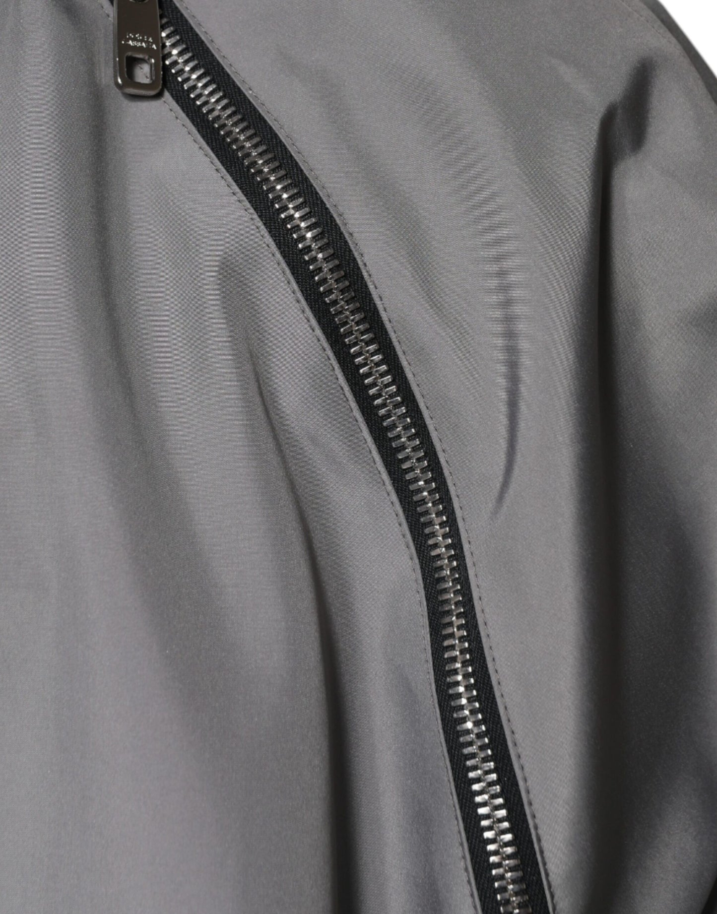 Dolce & Gabbana Gray Polyester Hooded Men Full Zip Jacket by Dolce & Gabbana