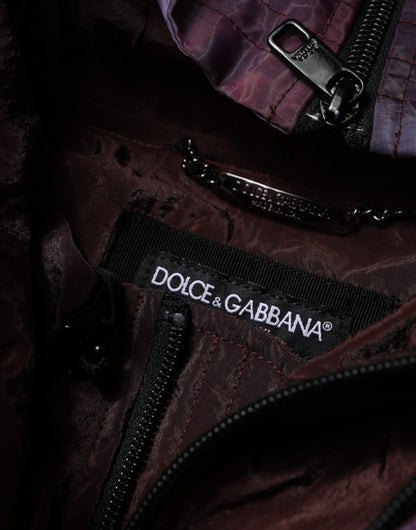 Dolce & Gabbana Purple Camouflage Hooded Men Blouson Jacket by Dolce & Gabbana