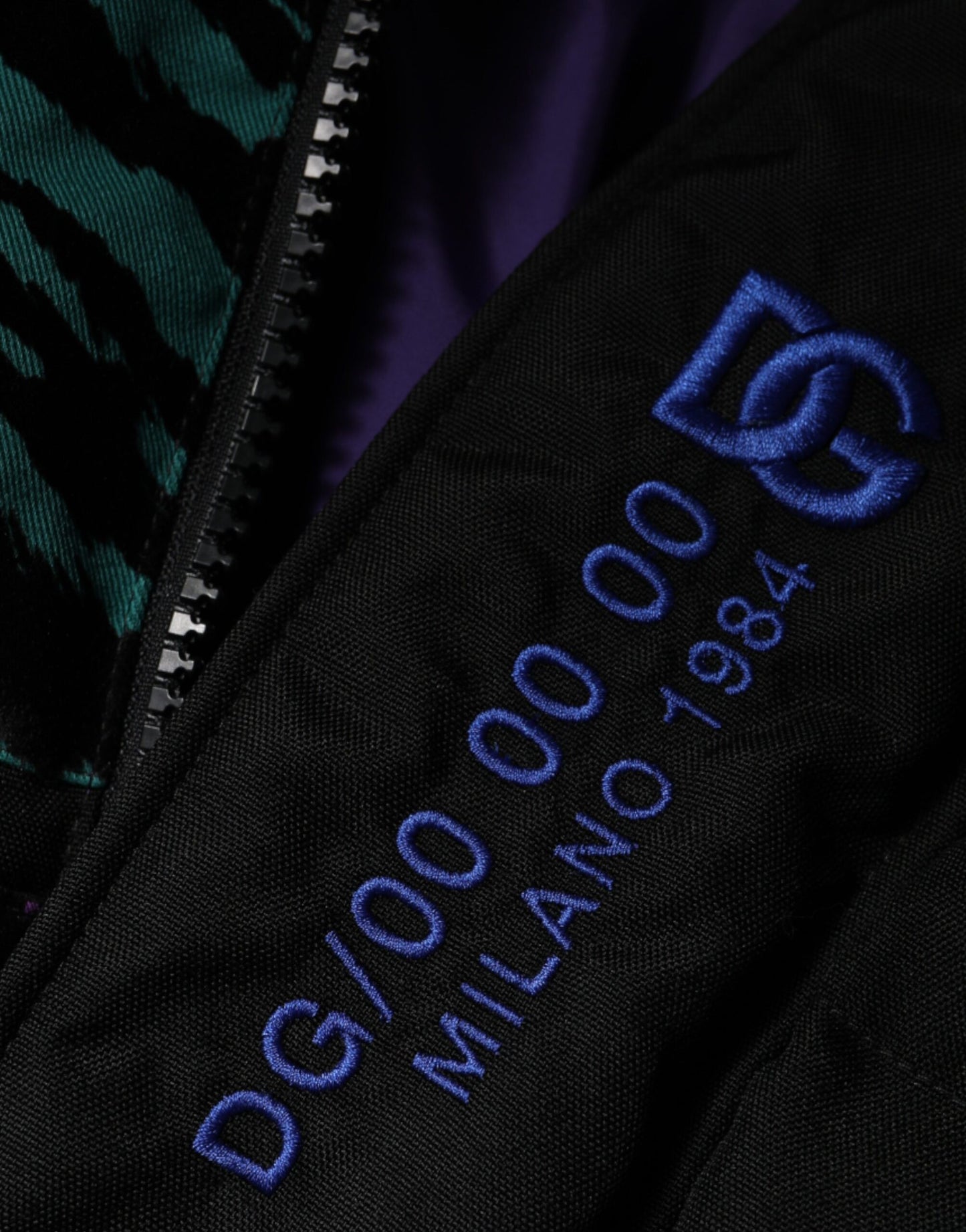 Dolce & Gabbana Black Nylon Puffer Men Full Zip Jacket by Dolce & Gabbana