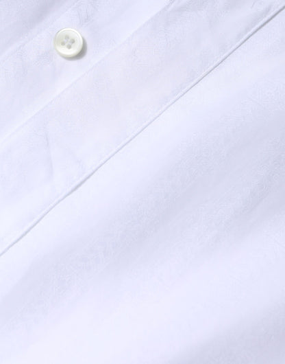 Dolce & Gabbana White Cotton Formal Men GOLD Dress Shirt by Dolce & Gabbana