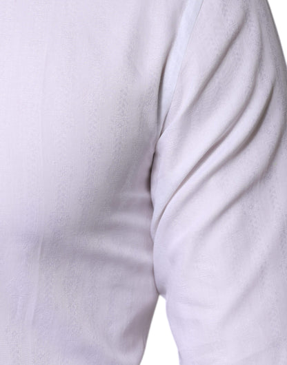 Dolce & Gabbana White Cotton Formal Men GOLD Dress Shirt by Dolce & Gabbana