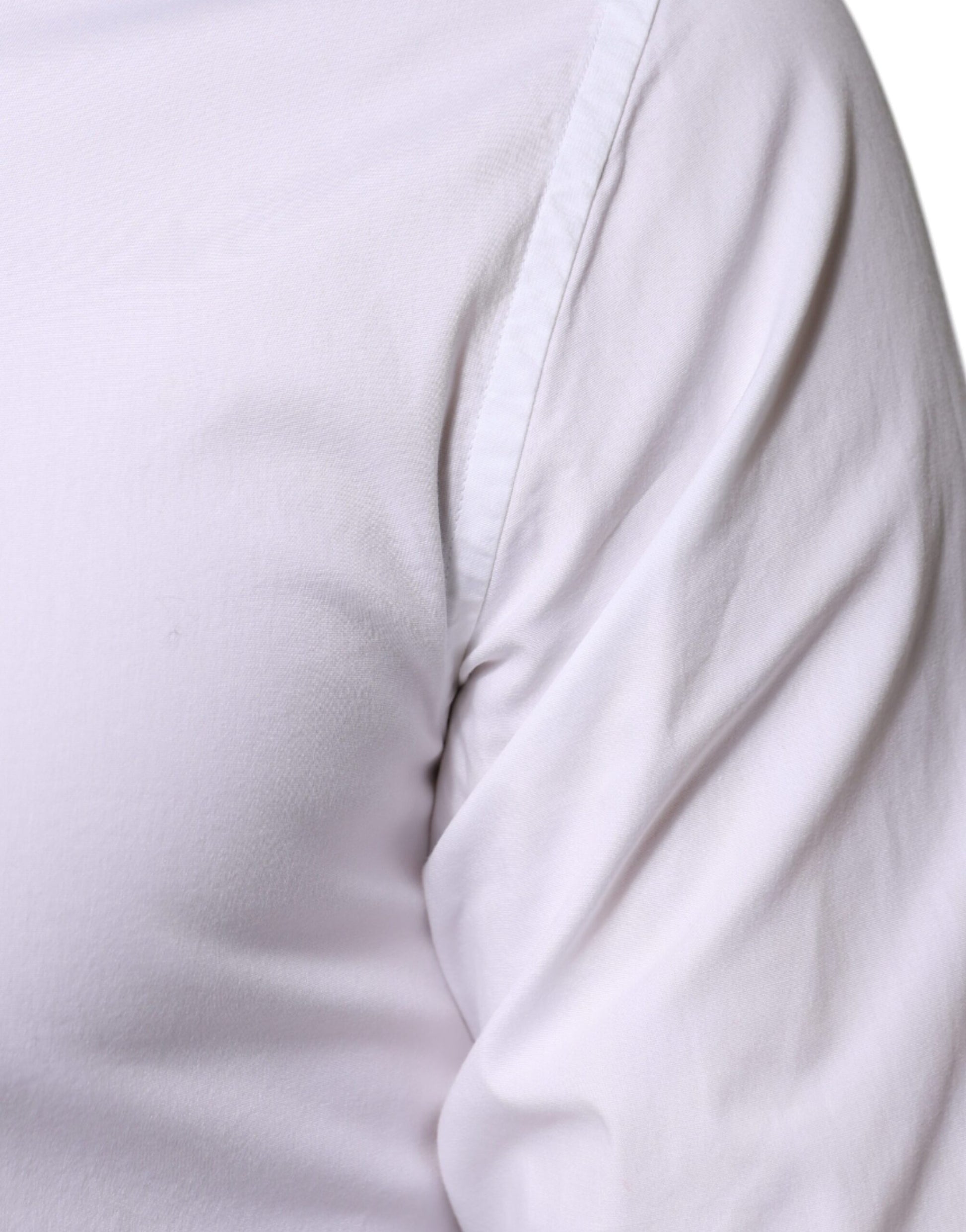 Dolce & Gabbana White Cotton Formal Men GOLD Dress Shirt by Dolce & Gabbana