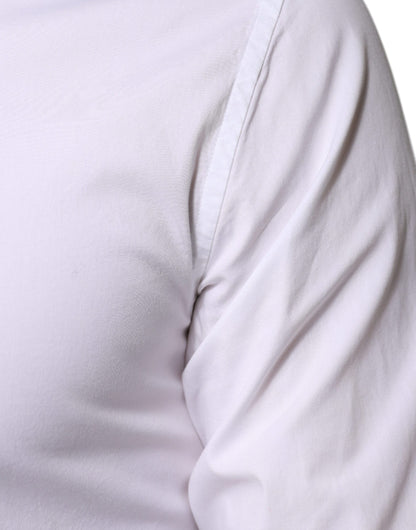 Dolce & Gabbana White Cotton Formal Men GOLD Dress Shirt by Dolce & Gabbana