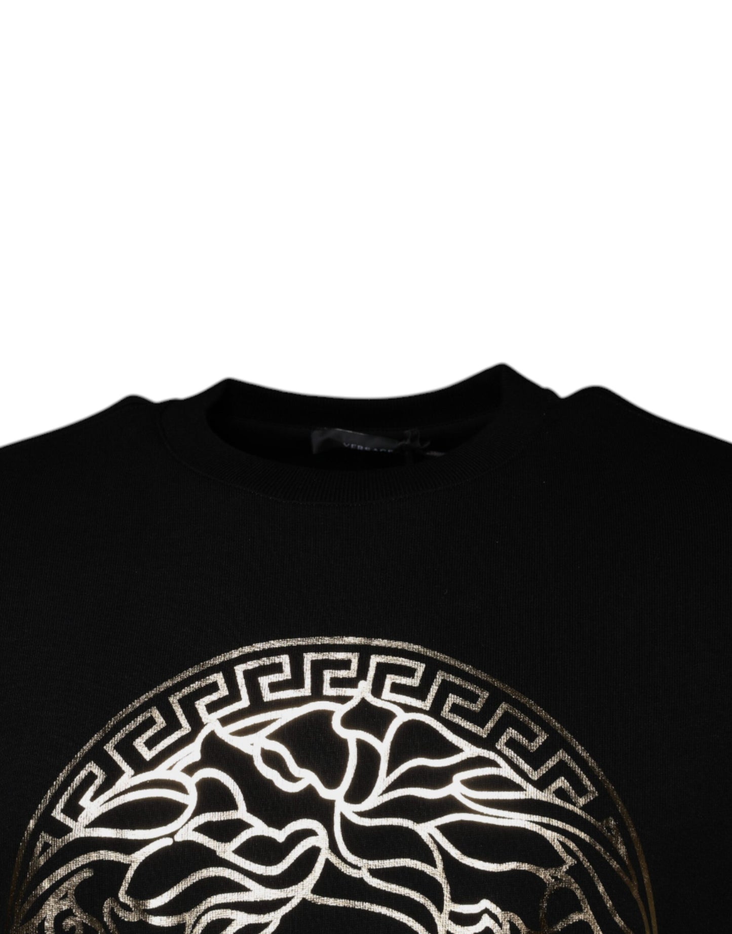 Sweat-shirt à col rond en polaire Medusa noir Versace pour homme
