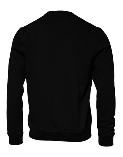 Sweat-shirt à col rond en polaire Medusa noir Versace pour homme