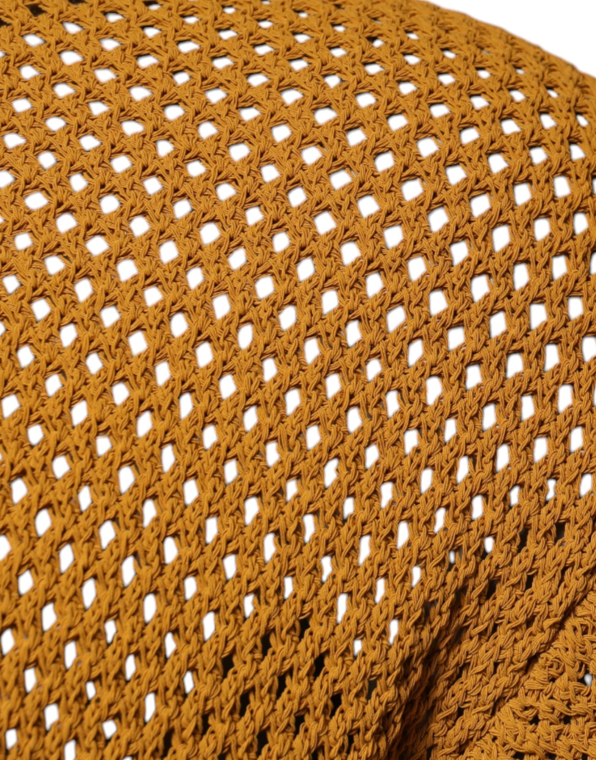 Dolce & Gabbana Brown Perforated Collared Short Sleeves T-shirt by Dolce & Gabbana
