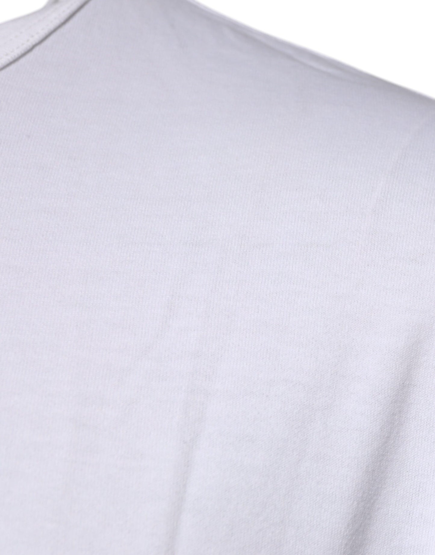 Dolce & Gabbana White Logo Embossed Cotton Crewneck T-shirt by Dolce & Gabbana