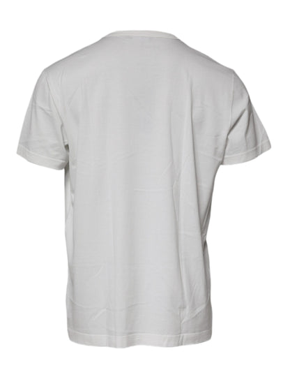 Dolce & Gabbana White Royals Heritage Cotton T-shirt by Dolce & Gabbana