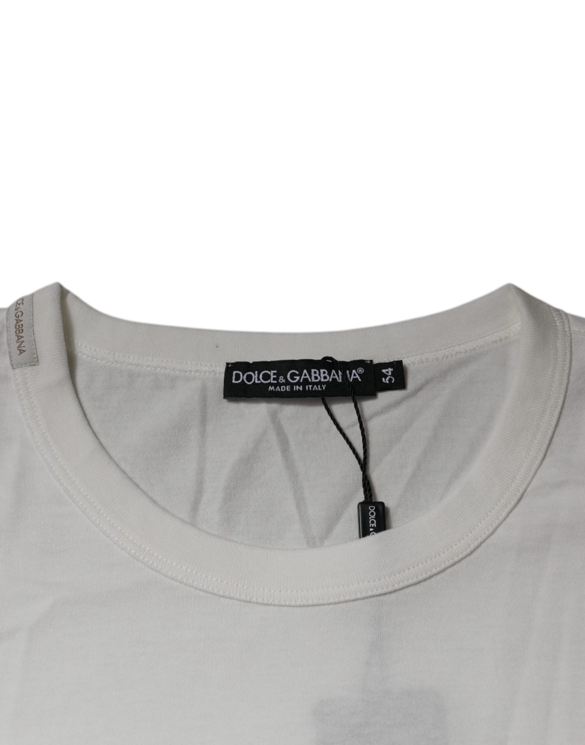 Dolce & Gabbana White Royals Heritage Cotton T-shirt by Dolce & Gabbana