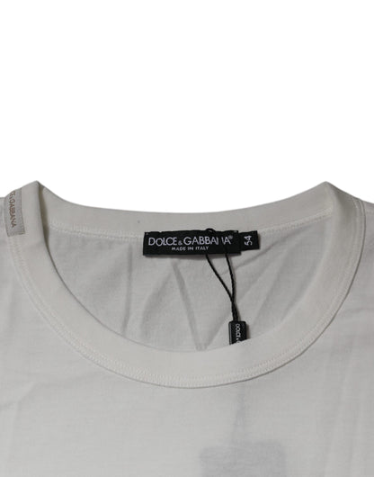 Dolce & Gabbana White Royals Heritage Cotton T-shirt by Dolce & Gabbana