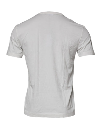 Dolce & Gabbana White Royals Heritage Cotton T-shirt by Dolce & Gabbana