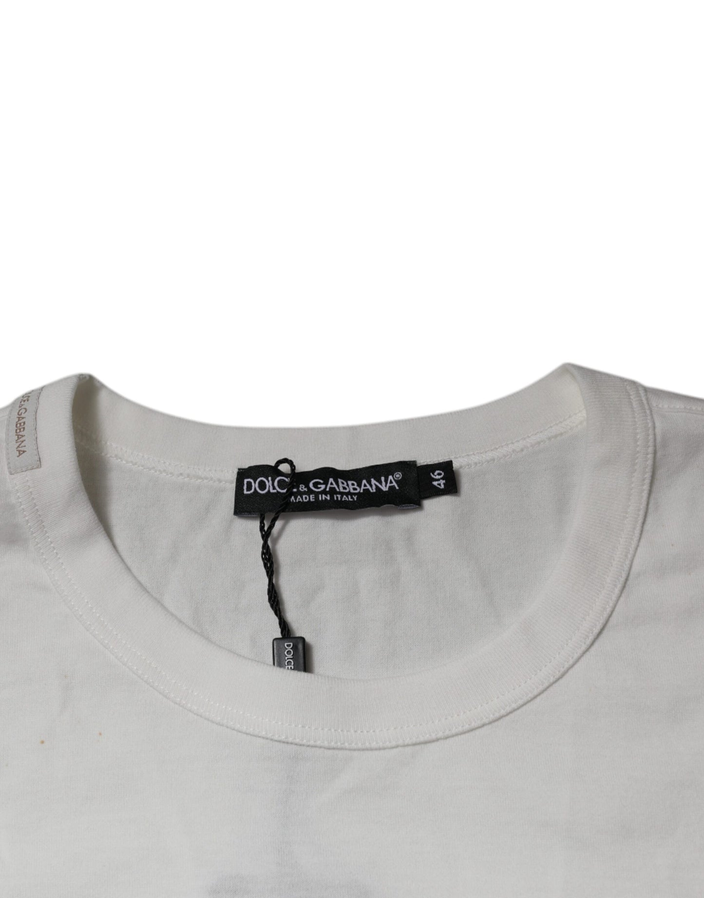 Dolce & Gabbana White Royals Heritage Cotton T-shirt by Dolce & Gabbana
