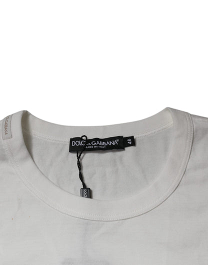Dolce & Gabbana White Royals Heritage Cotton T-shirt by Dolce & Gabbana