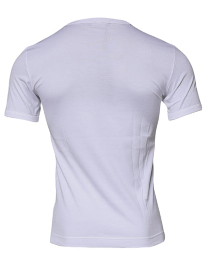 Dolce & Gabbana White Panda King Cotton Crew Neck T-shirt by Dolce & Gabbana