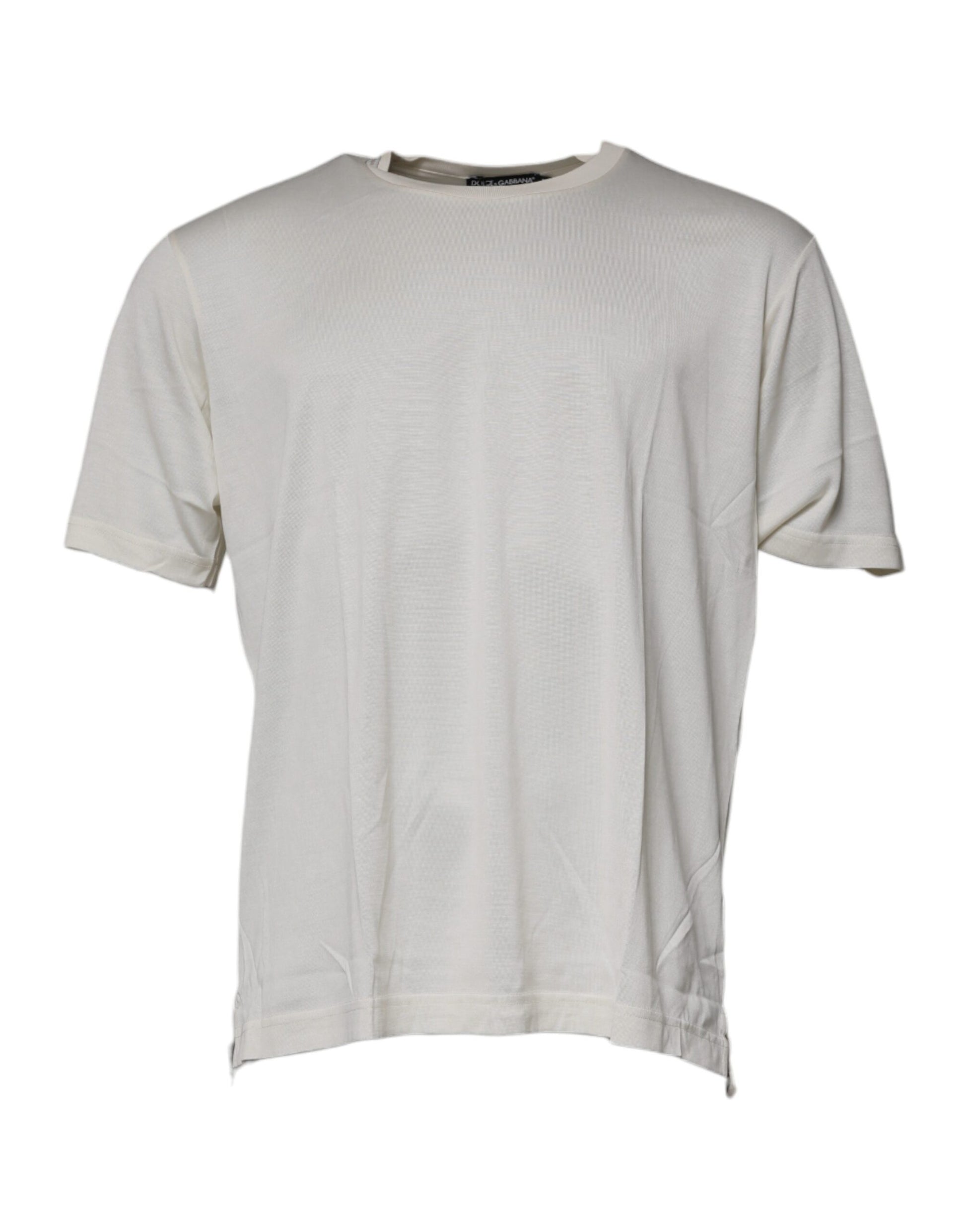 Dolce & Gabbana Off White Crew Neck Short Sleeve T-shirt by Dolce & Gabbana