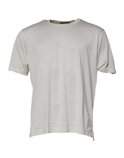 Dolce & Gabbana Off White Crew Neck Short Sleeve T-shirt by Dolce & Gabbana