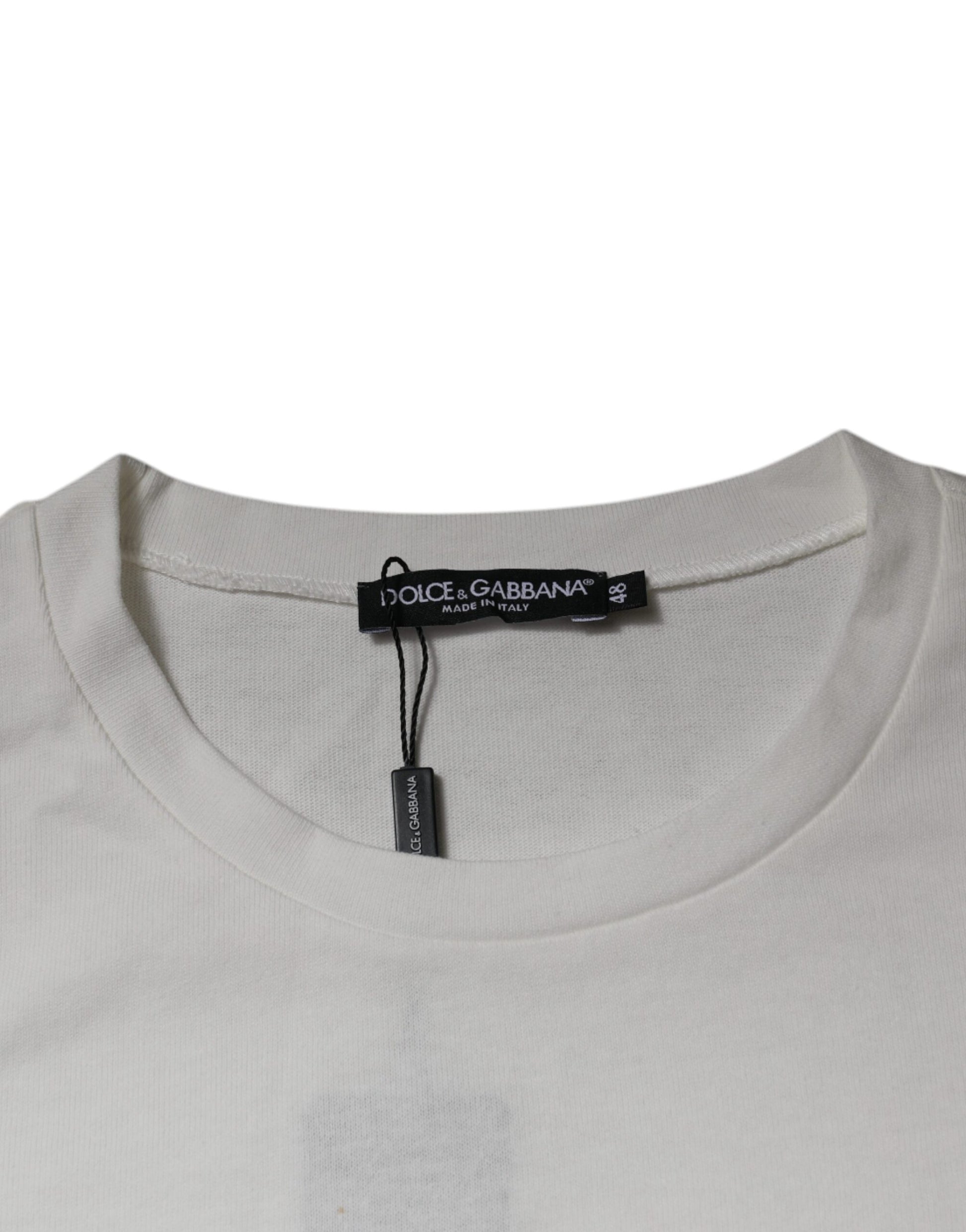 Dolce & Gabbana White DG Logo Crew Neck Short Sleeves T-shirt by Dolce & Gabbana
