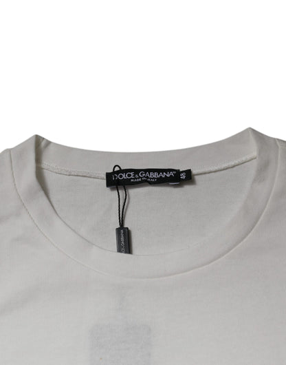 Dolce & Gabbana White DG Logo Crew Neck Short Sleeves T-shirt by Dolce & Gabbana