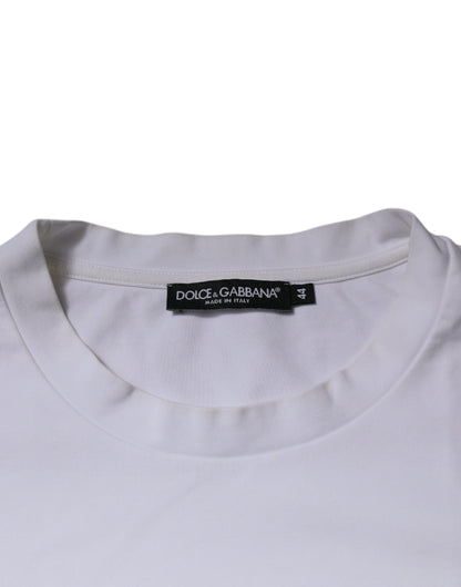 Dolce & Gabbana White DG Logo Crew Neck Short Sleeve T-shirt by Dolce & Gabbana