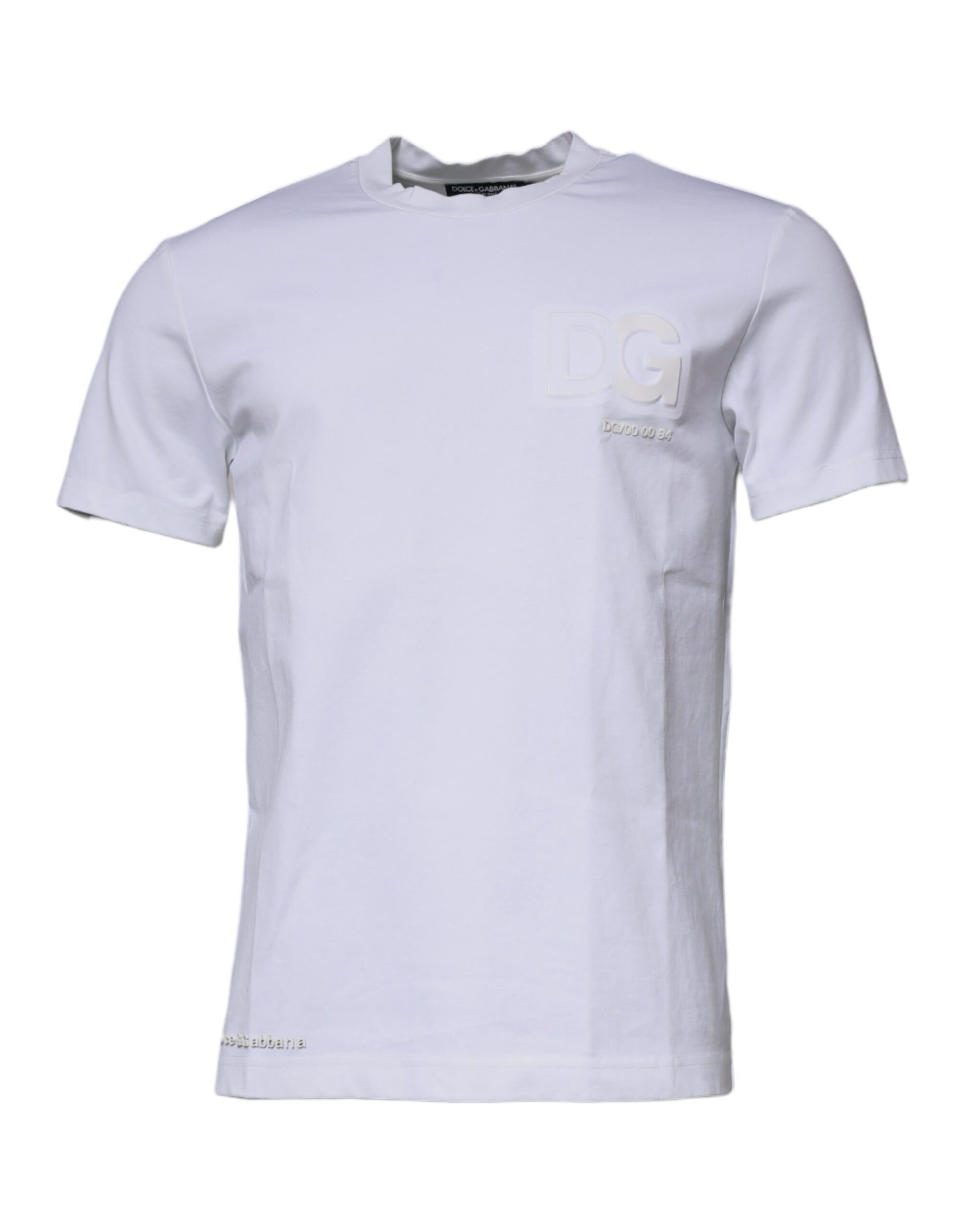 Dolce & Gabbana White DG Logo Crew Neck Short Sleeves T-shirt by Dolce & Gabbana