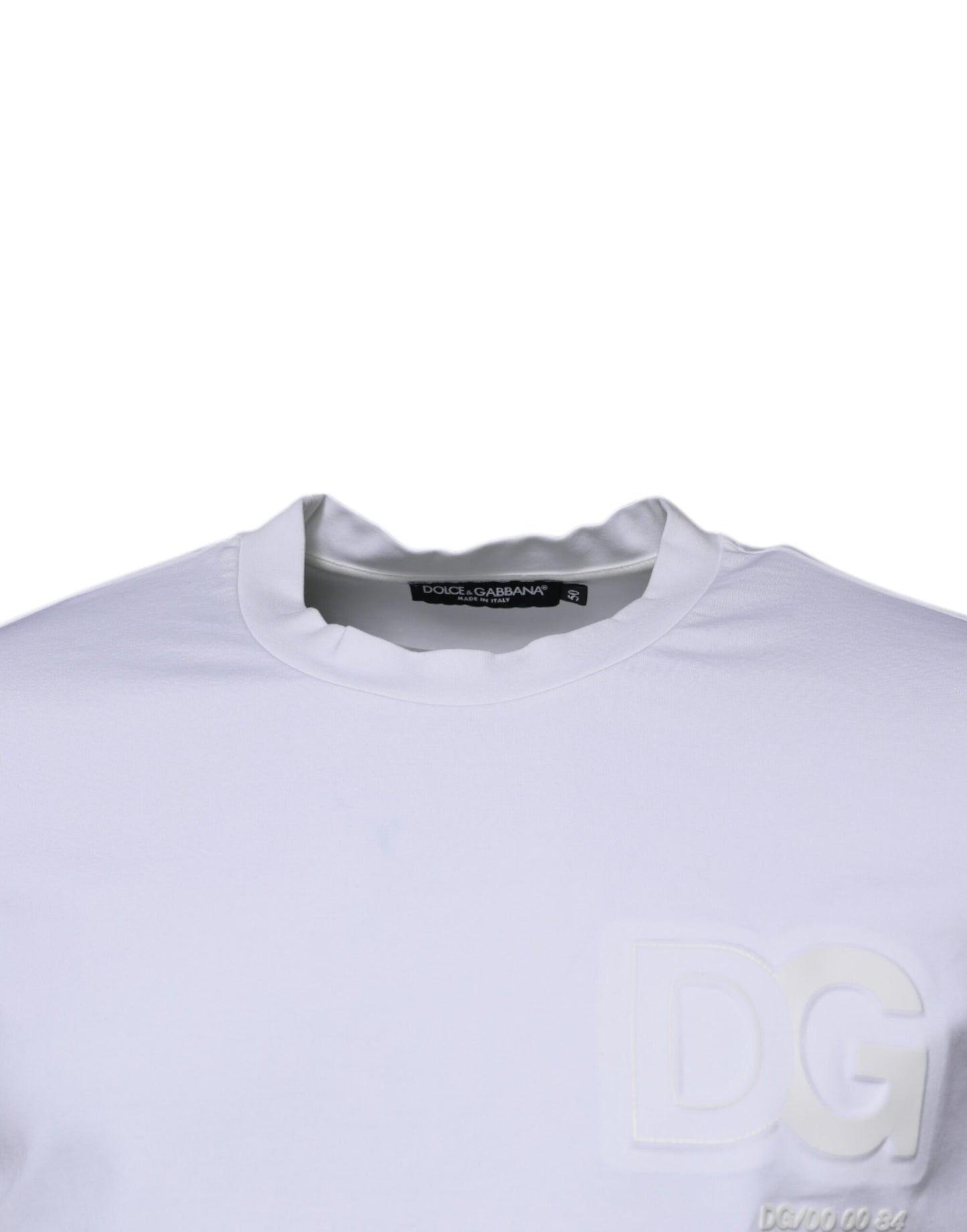 Dolce & Gabbana White DG Logo Crew Neck Short Sleeves T-shirt by Dolce & Gabbana