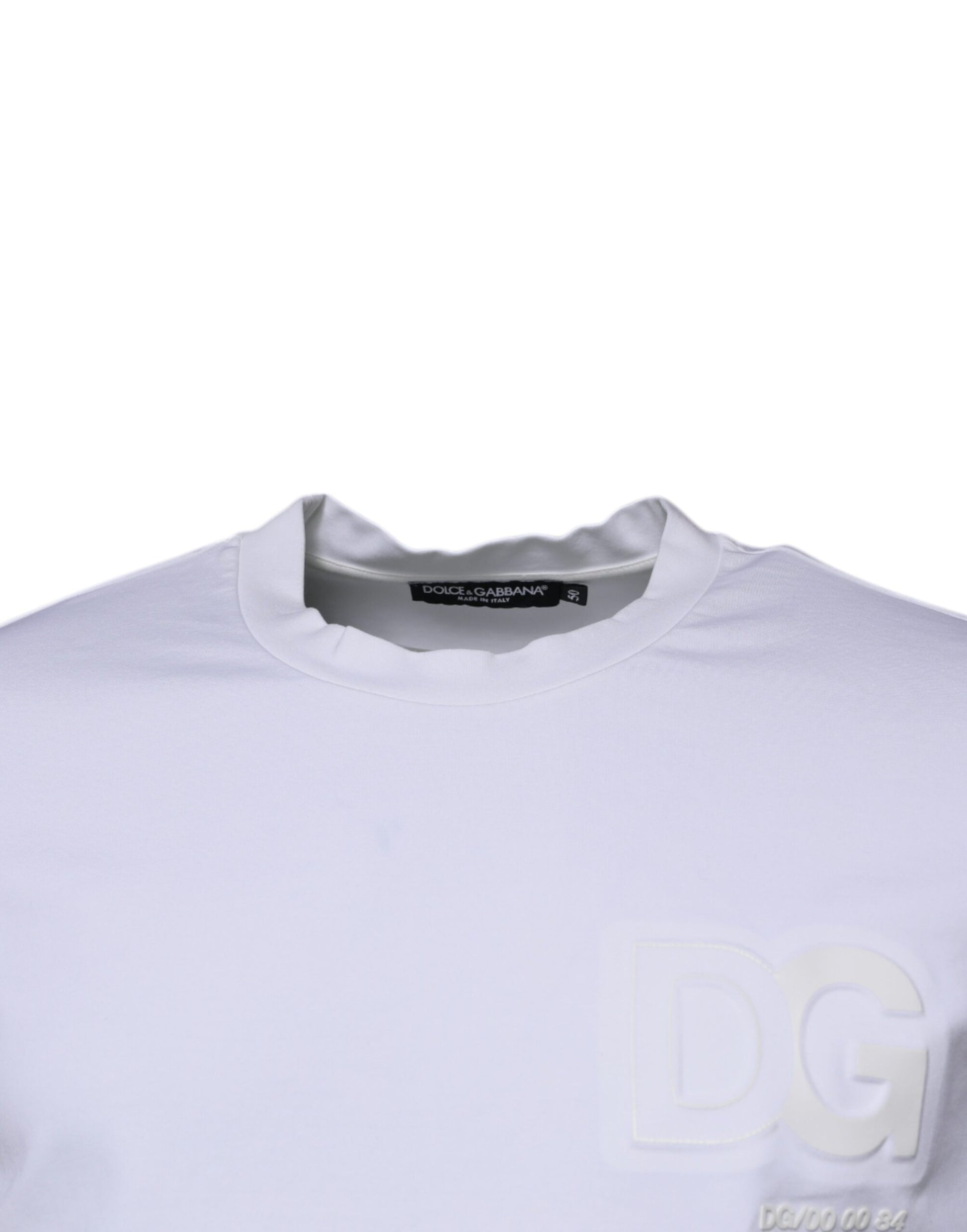 Dolce & Gabbana White DG Logo Crew Neck Short Sleeves T-shirt by Dolce & Gabbana