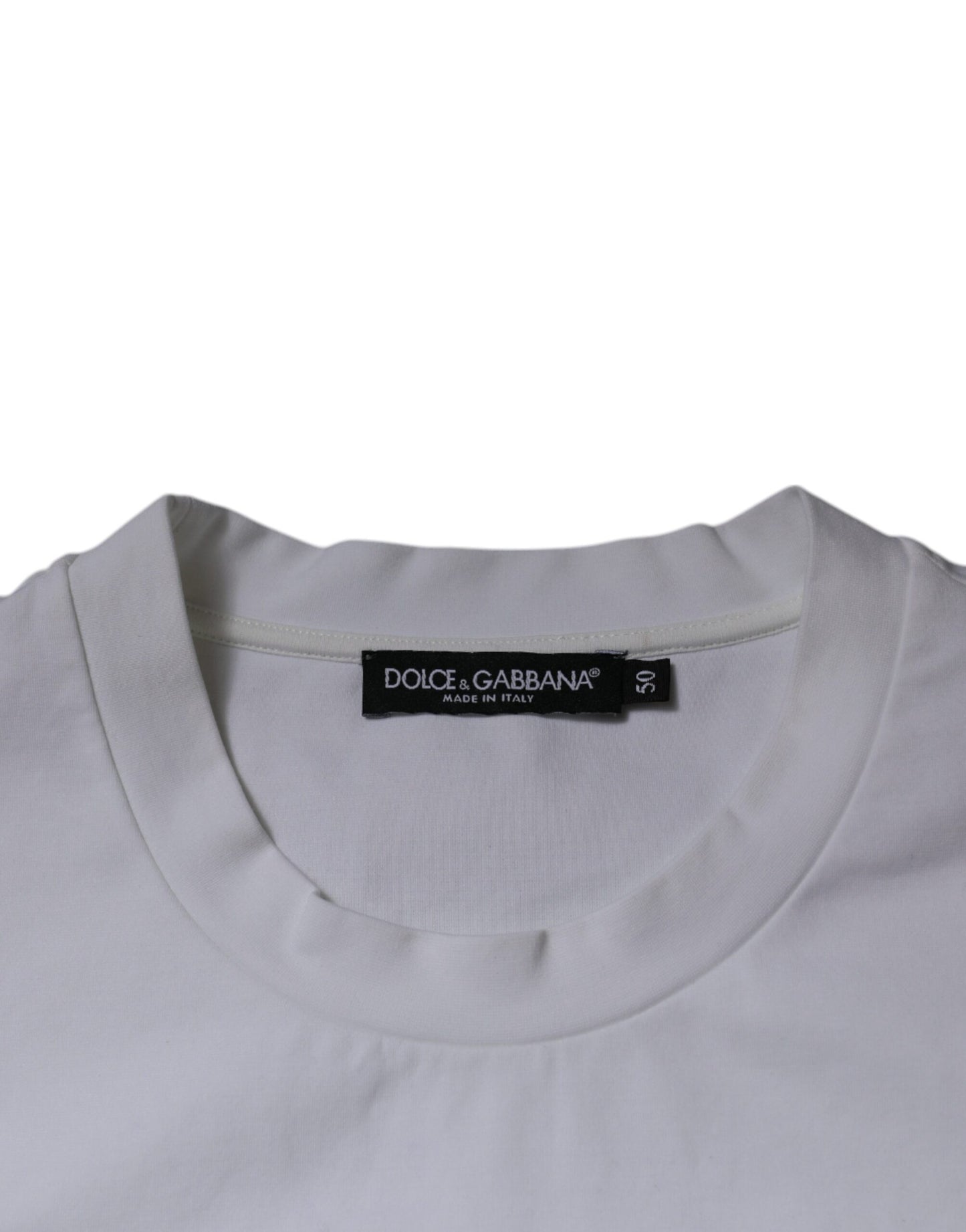 Dolce & Gabbana White DG Logo Crew Neck Short Sleeves T-shirt by Dolce & Gabbana
