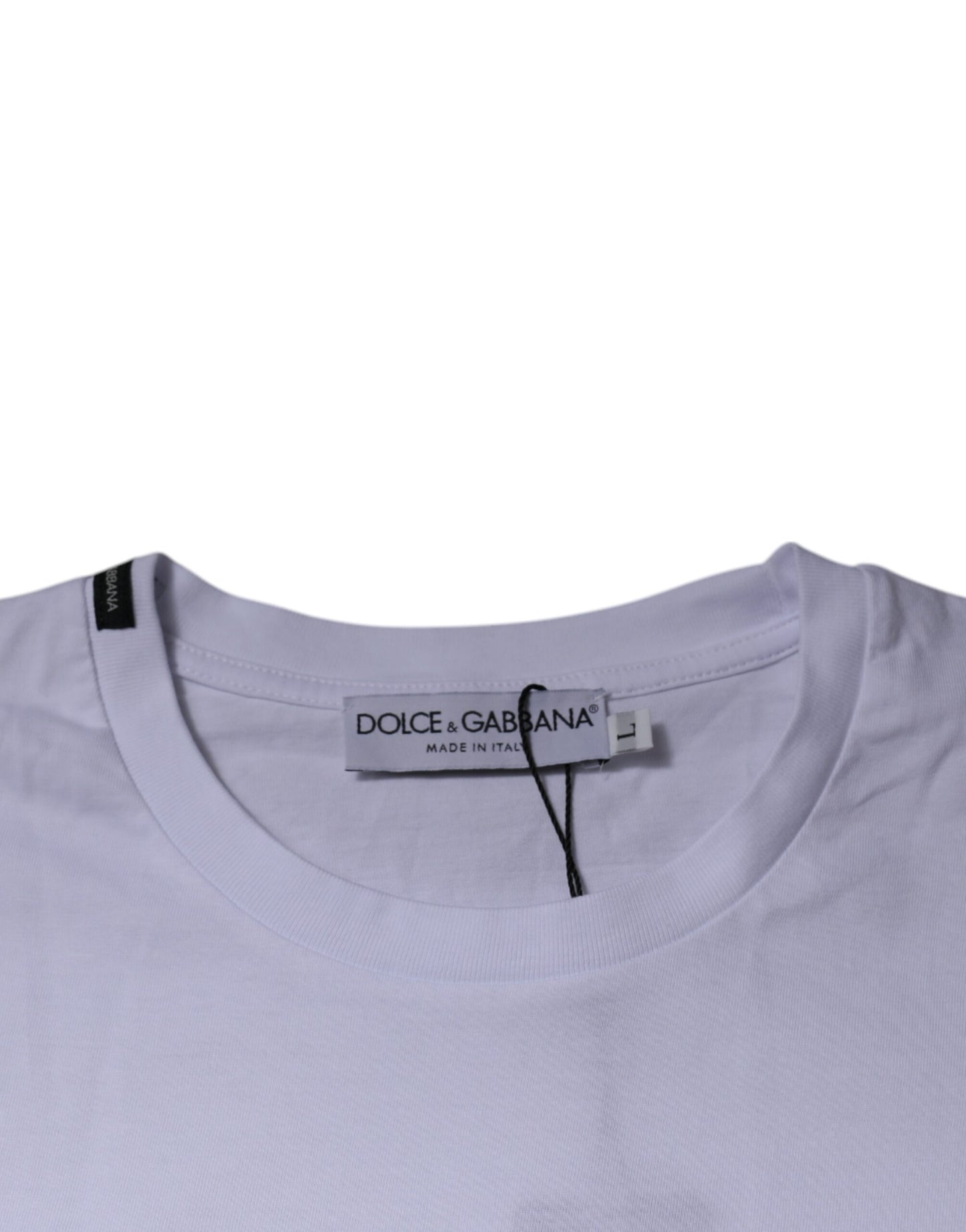 Dolce & Gabbana White Red Leopard Cotton Crew Neck T-shirt by Dolce & Gabbana