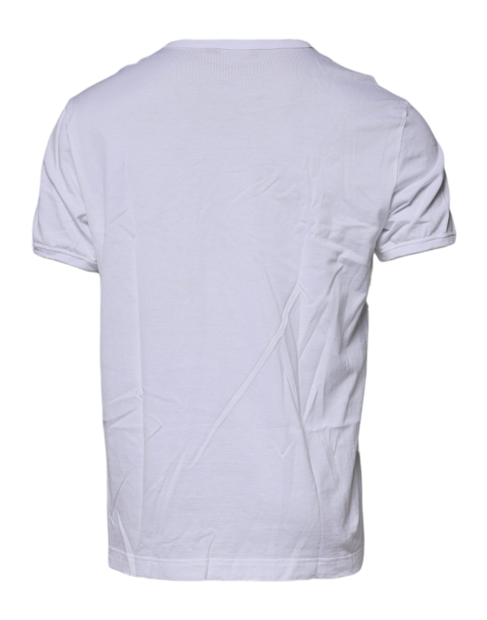 Dolce & Gabbana White DG Embroidery Cotton Crew Neck T-shirt by Dolce & Gabbana