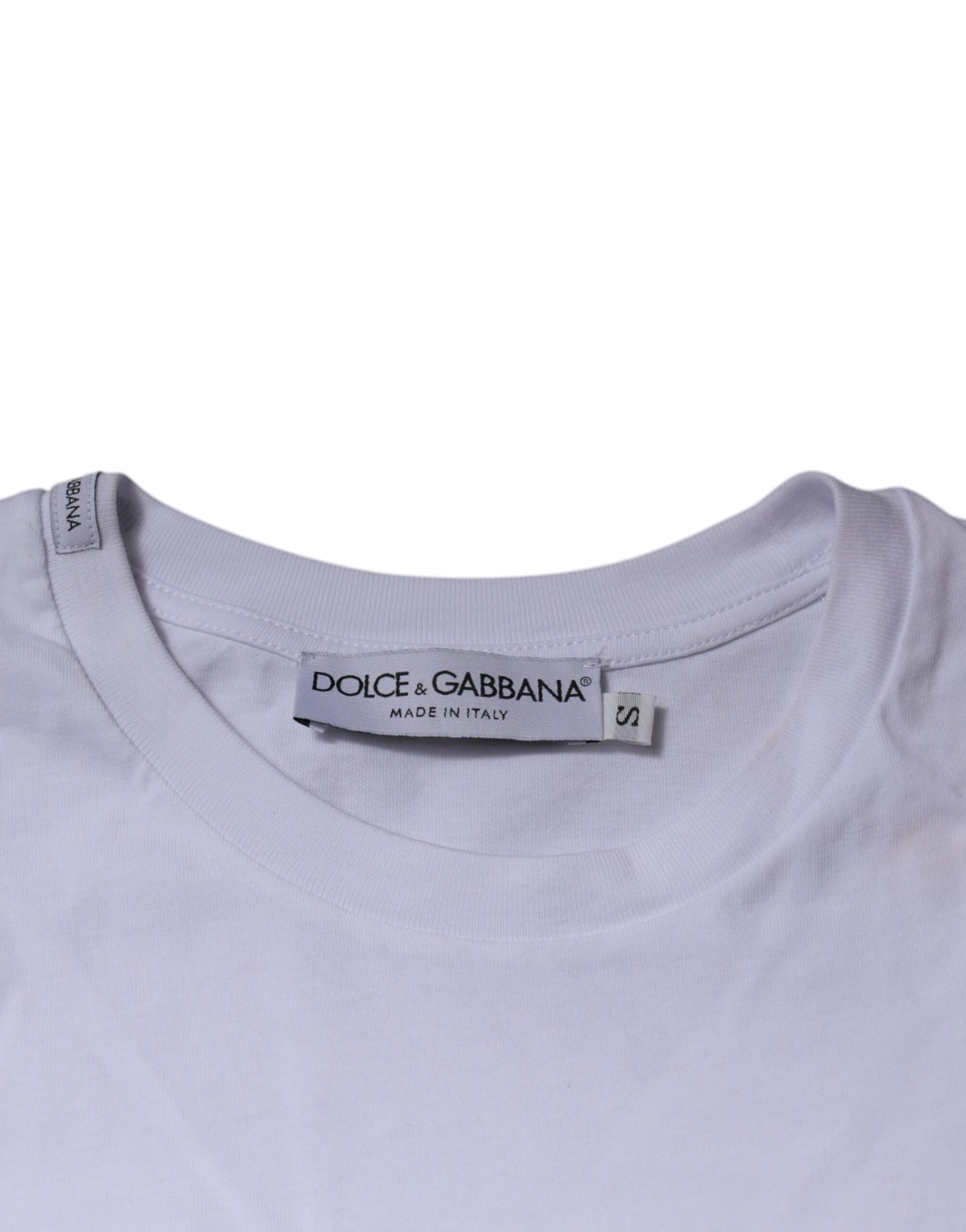 Dolce & Gabbana White DG Logo Cotton Crew Neck T-shirt by Dolce & Gabbana