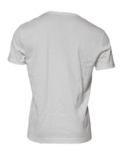 Dolce & Gabbana White DG Logo Cotton Crew Neck T-shirt by Dolce & Gabbana