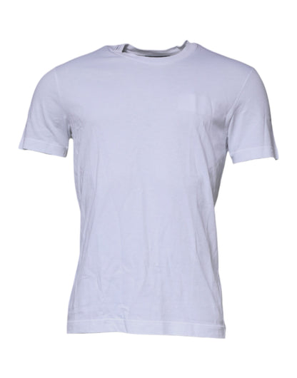 Dolce & Gabbana White DG Logo Cotton Crew Neck T-shirt by Dolce & Gabbana