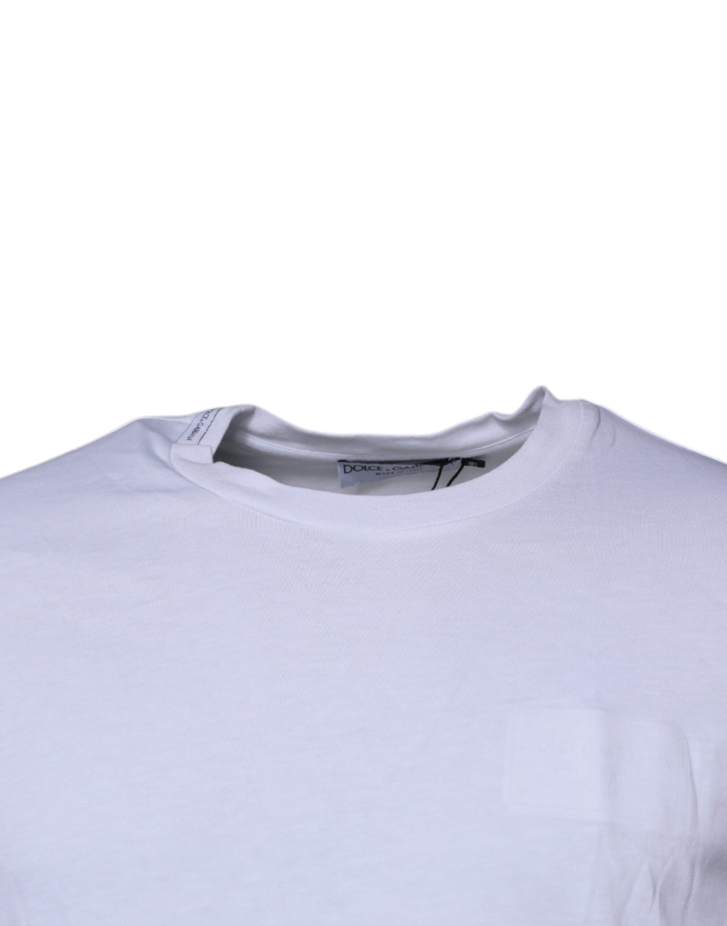Dolce & Gabbana White DG Logo Cotton Crew Neck T-shirt by Dolce & Gabbana