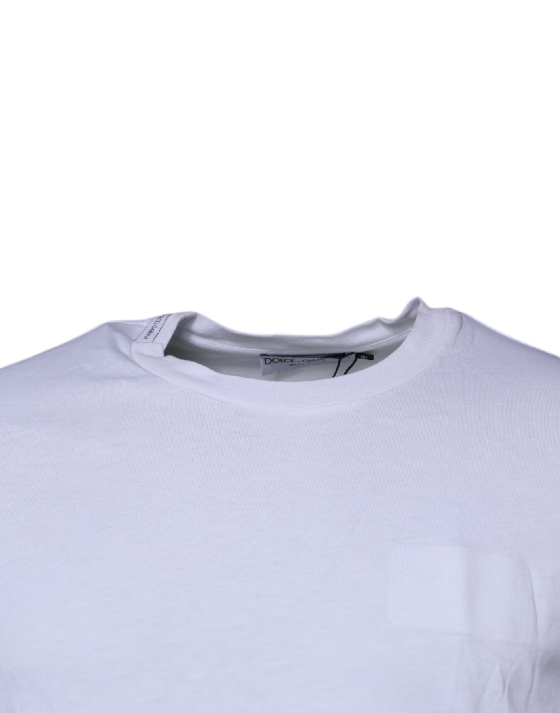 Dolce & Gabbana White DG Logo Cotton Crew Neck T-shirt by Dolce & Gabbana
