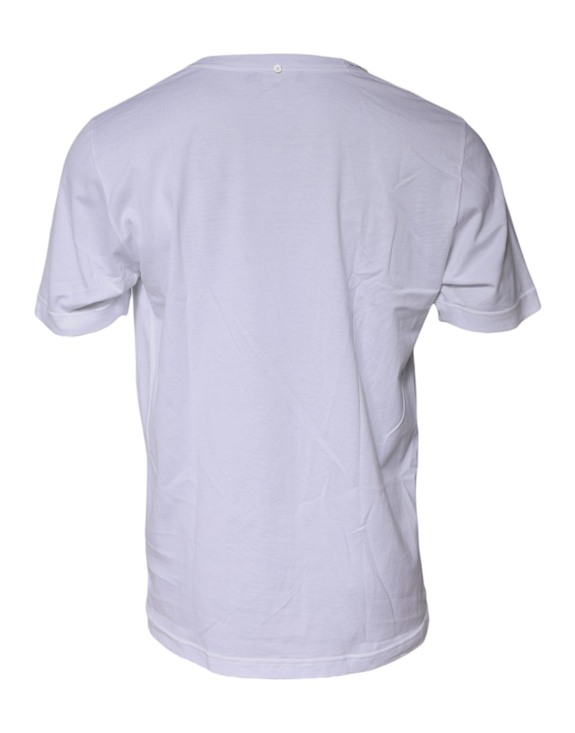 Dolce & Gabbana White Cotton Crew Neck Short Sleeves T-shirt by Dolce & Gabbana